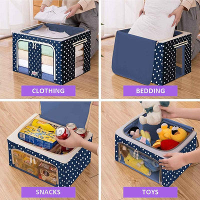 COLLAPSIBLE OXFORD FABRIC STORAGE BOXES FOR CLOTHES - ZEPHALI