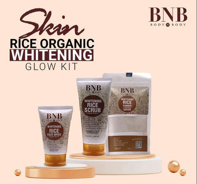 BNB Whitening Rice Extract Bright & Glow Kit (3-in-1) - ZEPHALI